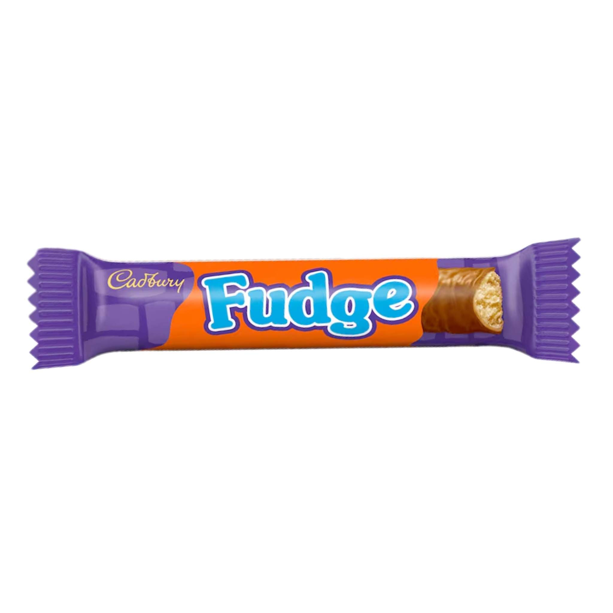 Cadbury Fudge Bar 22g - finger of fudge with Cadbury Dairy Milk Chocoate coating.