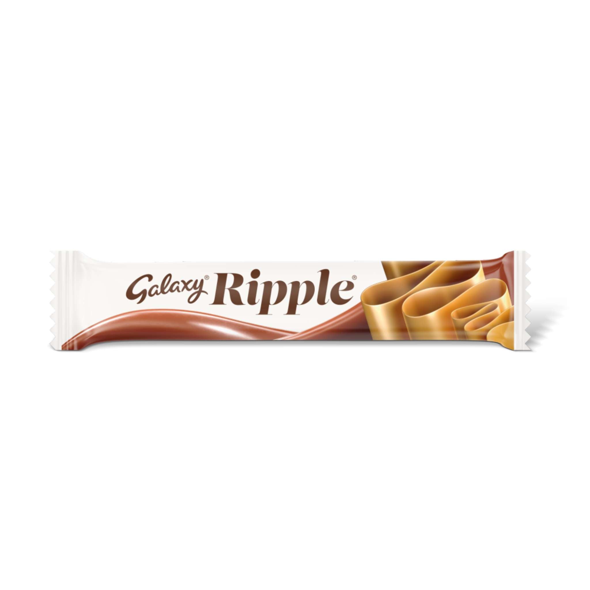 Galaxy Ripple 33g - Milk chocolate bar with a rippled centre.