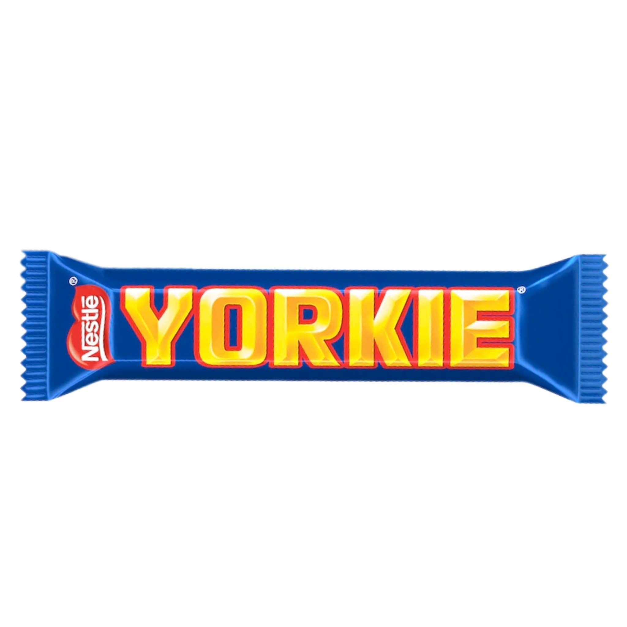 Nestle Yorkie Bar is a chunky milk chocolate bar popular in the UK.