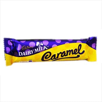 Cadbury CARAMEL Bar 45g - imported from the UK creamy Cadbury Dairy Milk Chocolate with a caramel centre.