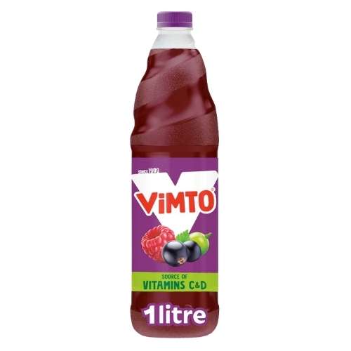 Vimto Real Fruit Squash Cordial - 1 Litre - Best Before: 02/2026
