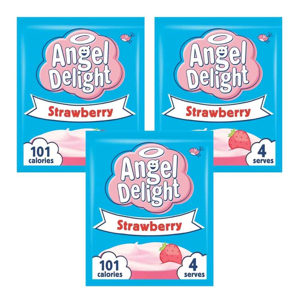 Angel Delight Strawberry flavour dessert - bundle of 3 satchets