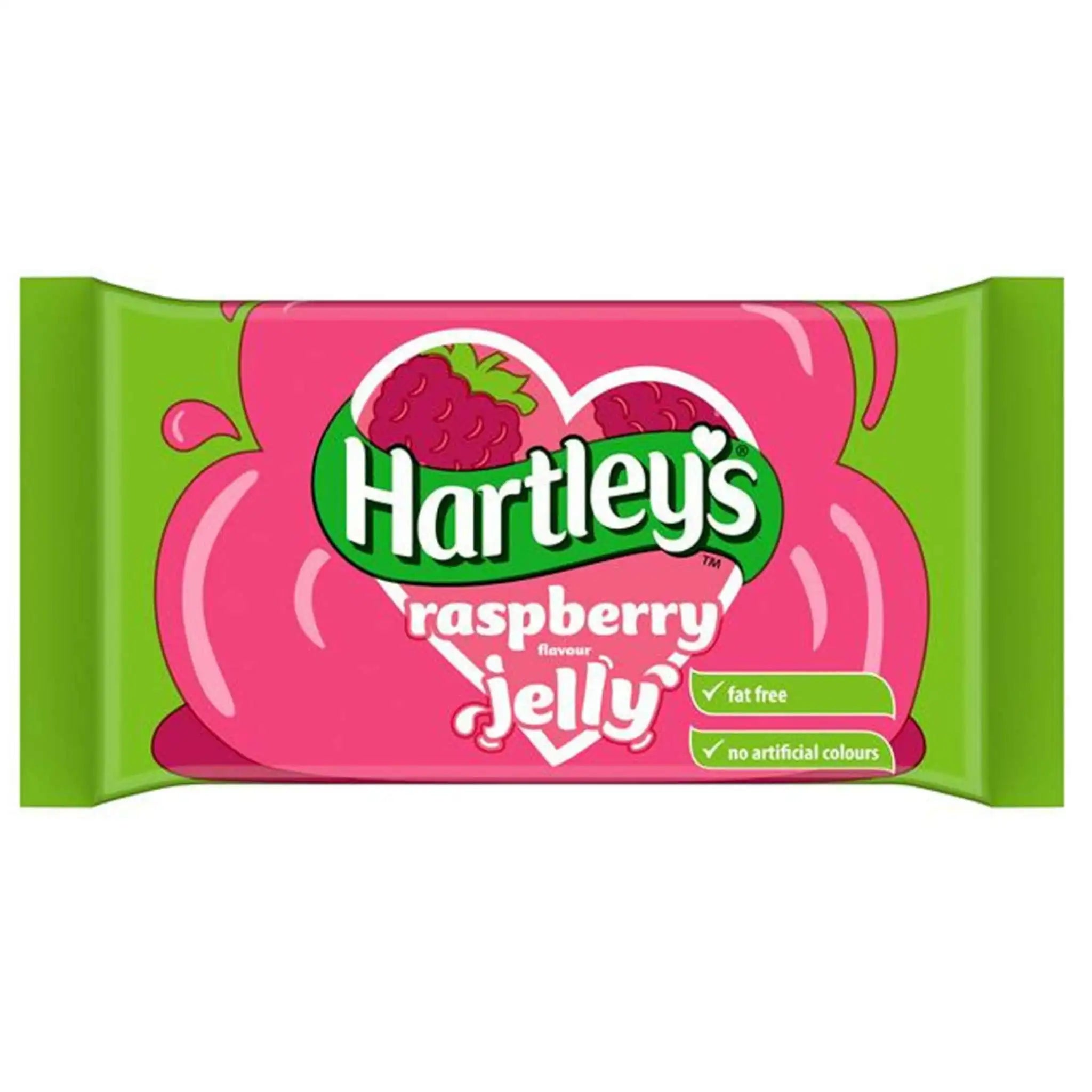 Hartleys Raspberry Jelly Tablet in 135g block of jelly pieces.  