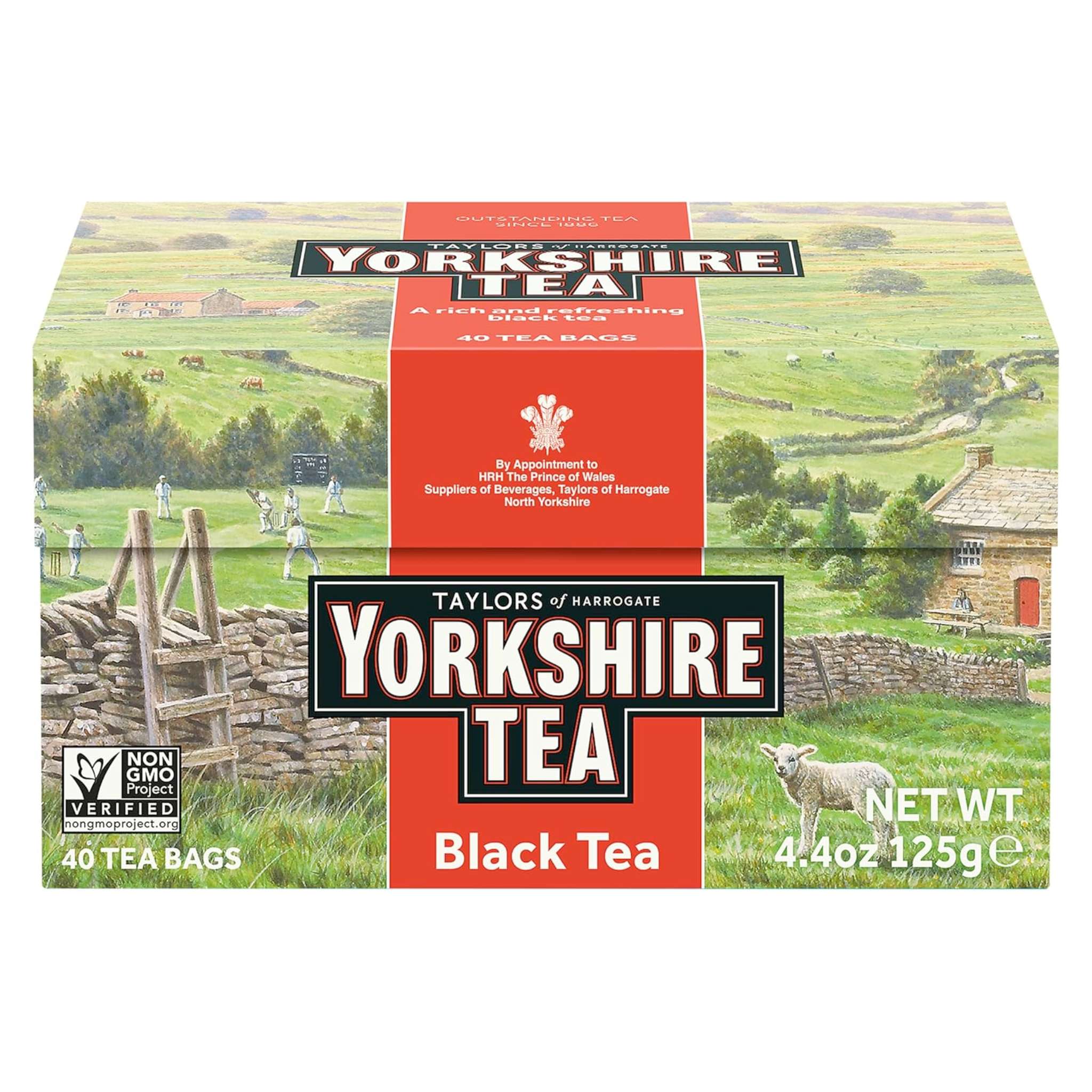 Taylors of Harrogate Yorkshire Tea Yorkshire Red label 40 tea bags box