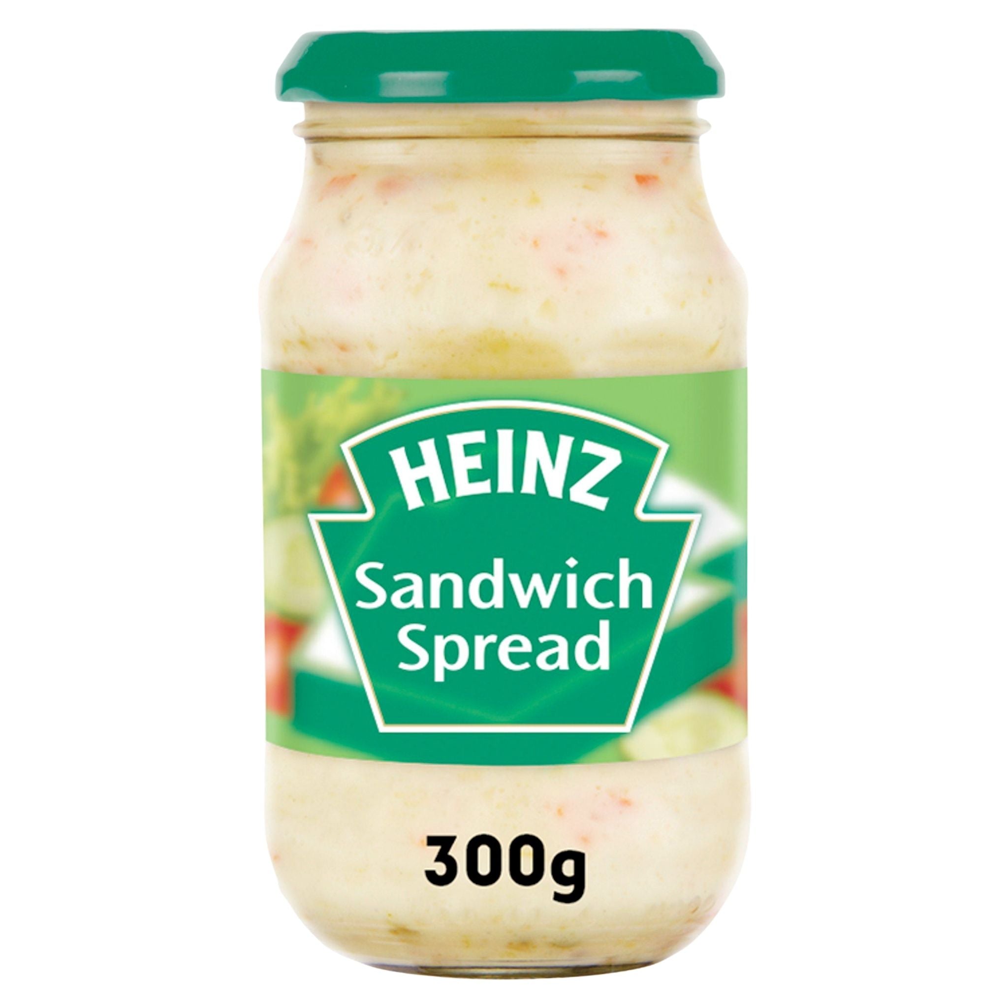 Heinz Original Sandwich Spread glass jar with tangy crunchy spread.