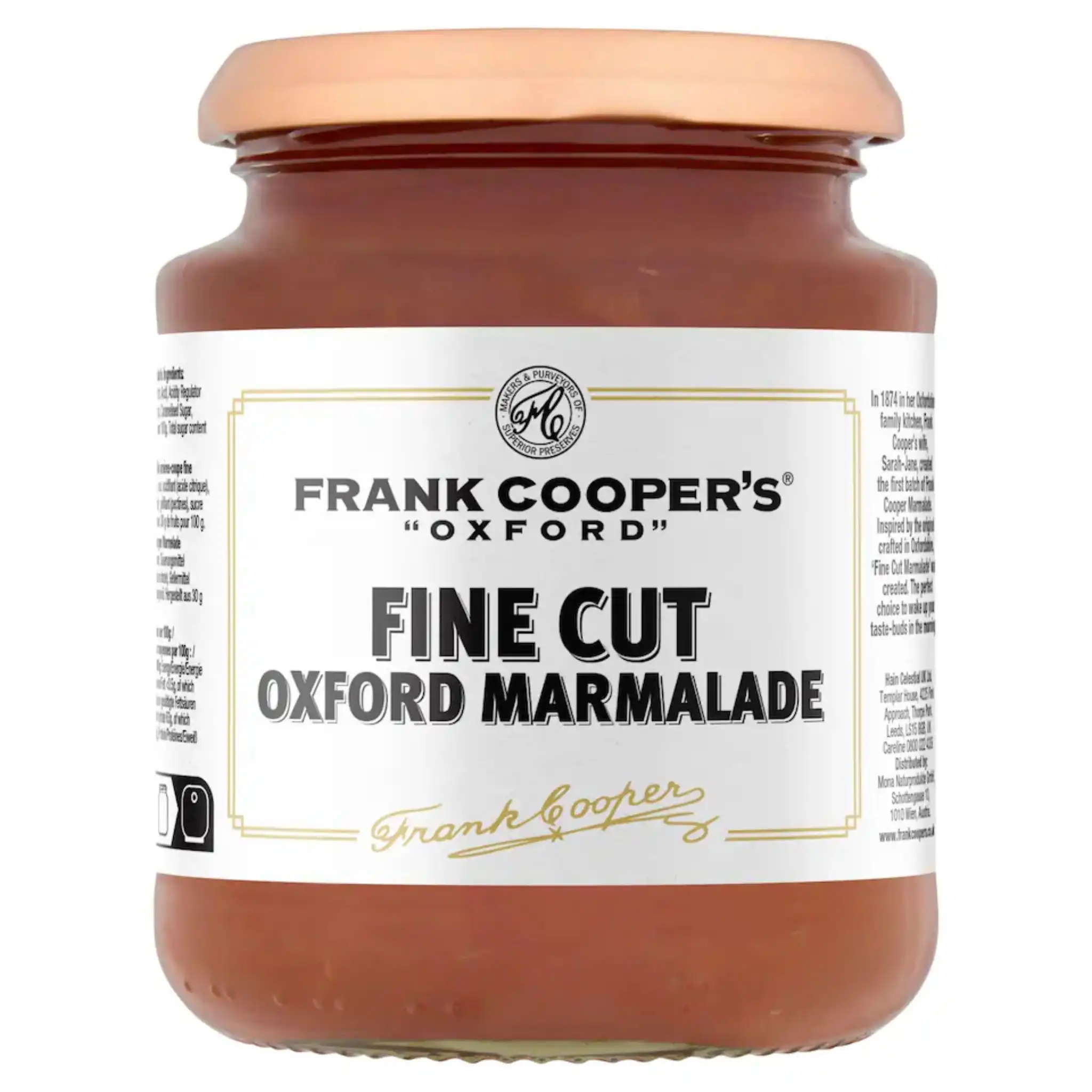 Frank Cooper's Fine Cut Oxford Marmalade 454g glass jar