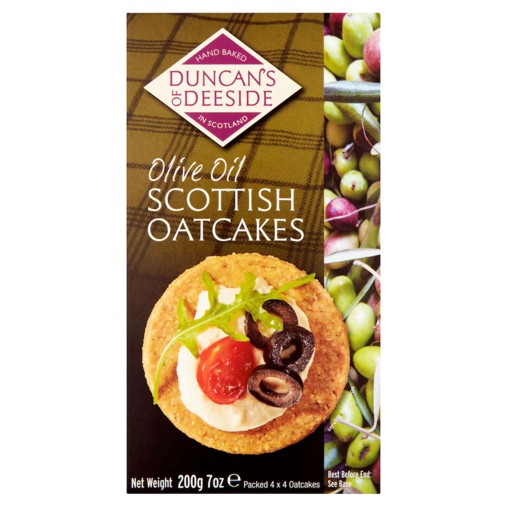 Duncan's of Deeside Olive Oil Scottish Oatcakes 200g box