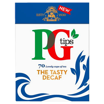 PG Tips DECAF - 70 Tea Bags - Best Before: 07/2026