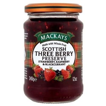 Mackays Scottish Three Berry Preserve 340g - Best Before: 02/2028