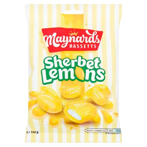 Bassetts Sherbet Lemons - 192g Bag - Best Before:  12.04.26