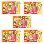 A bundle of 5 Swizzels Orange and Cherry Double Dip packs