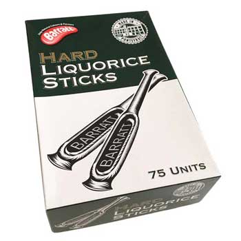 Barratt/Bassetti Hard Liquorice Sticks (BOX 75 UNITS) - Best Before: 02/2026