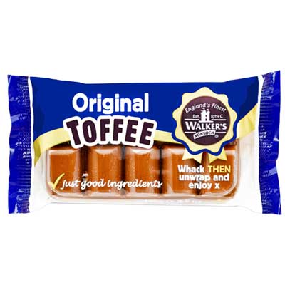 Walkers Toffee Block - ORIGINAL Toffee - 100g Block - Best Before: 22.04.26
