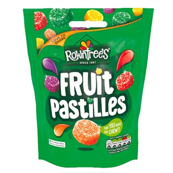 Rowntrees FRUIT PASTILLES Pouch 143g - Best Before: 10/2025 (10% OFF)