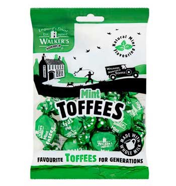 Walkers Mint Toffees - 150g Bag - Best Before: 01.02.26