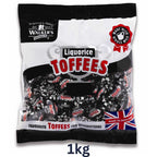 Walkers Nonsuch Liquorice Toffees 1kg bulk bag - individually wrapped British toffees