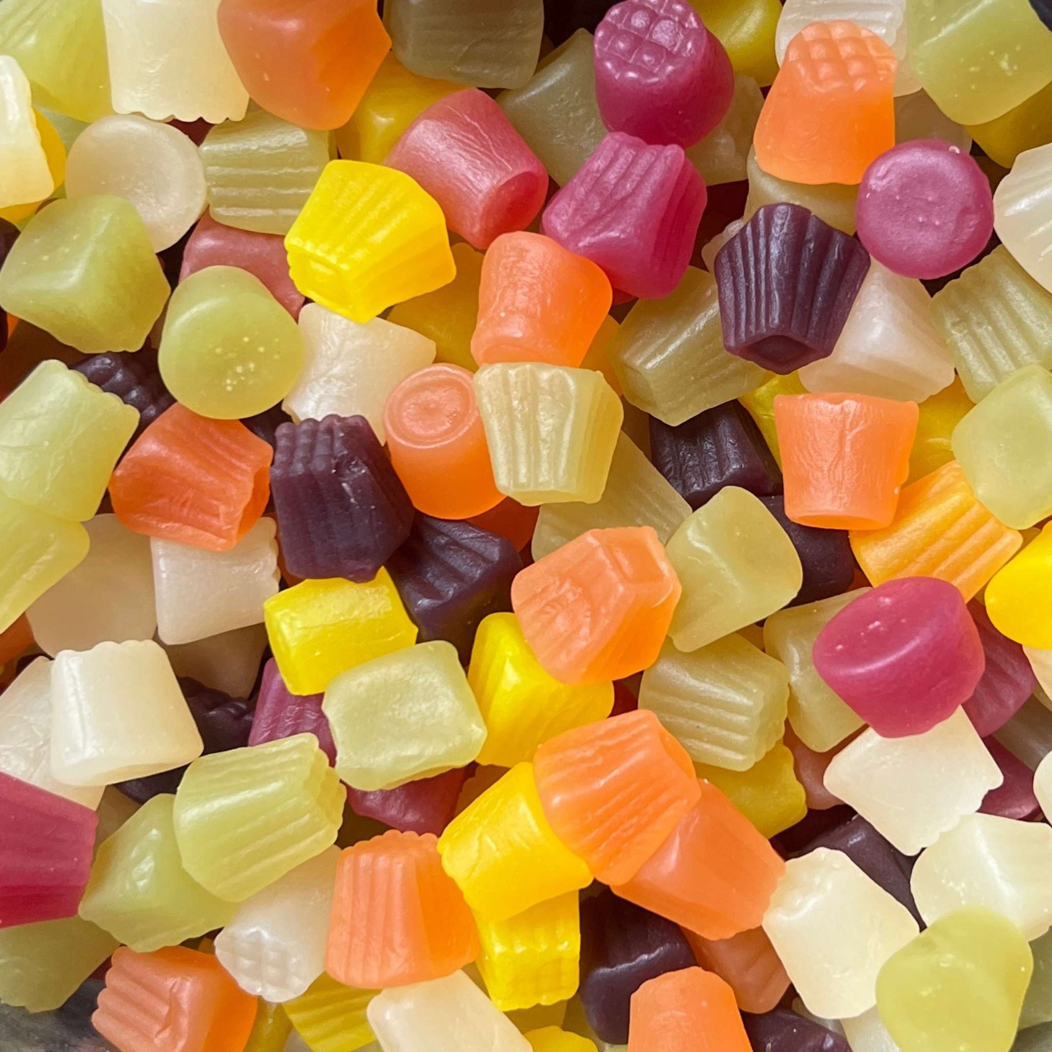 Taveners Midget Gems 100g bag - Traditional British fruit gums