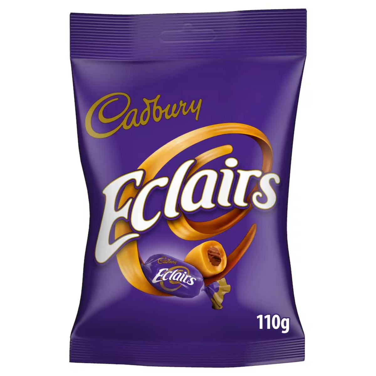Cadbury Chocolate Eclairs 110g bag of caramel and chocolate goodness.