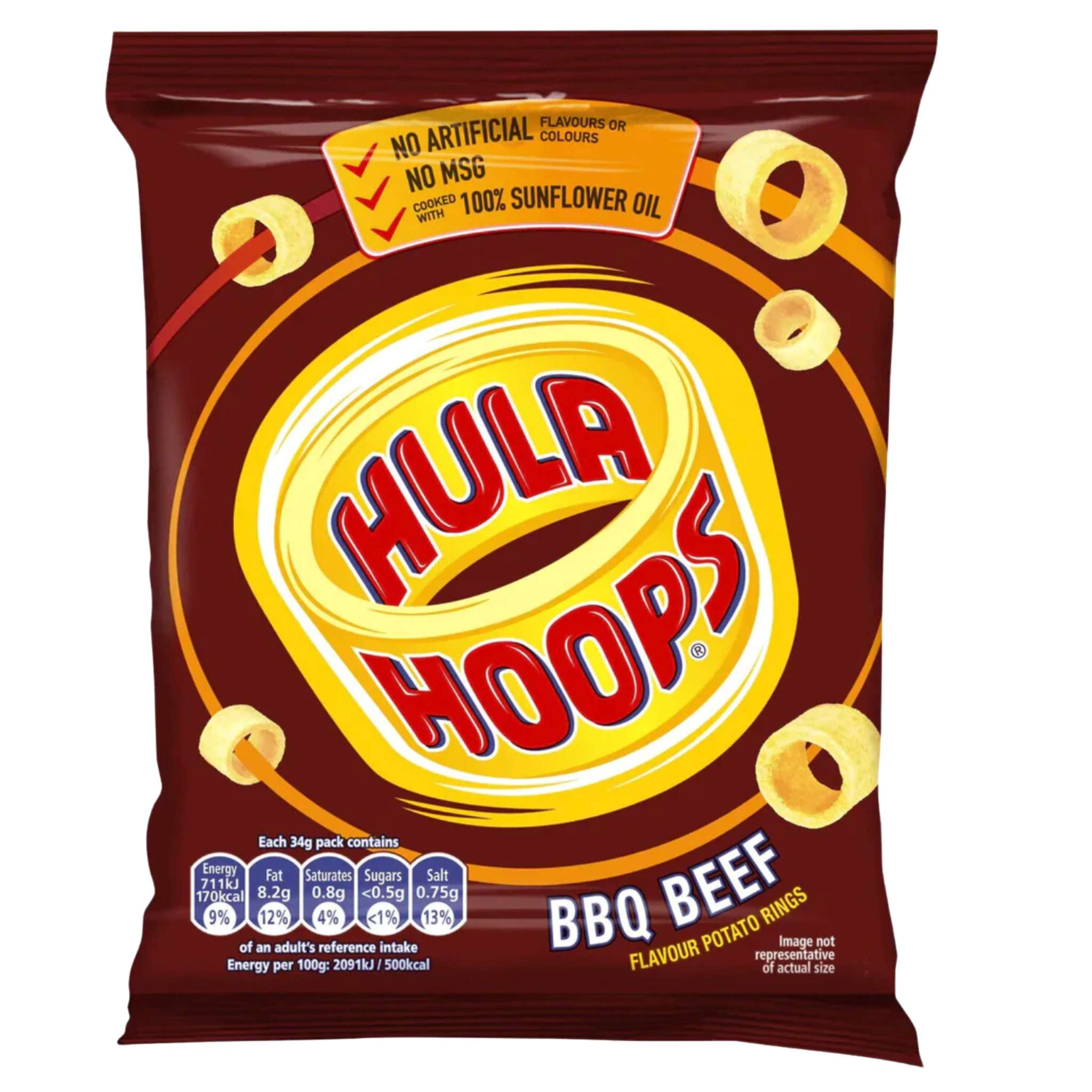 KP Snacks Hula Hoops BBQ Beef 34g bag