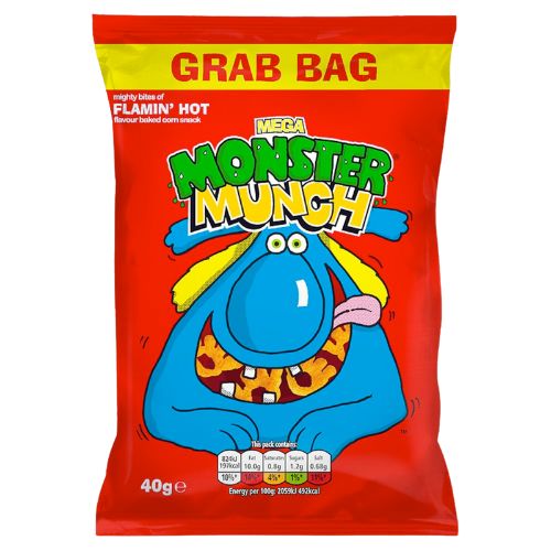 Monster Munch Sweet & Spicy Flamin' Hot 40g - Best Before: 15.11.25