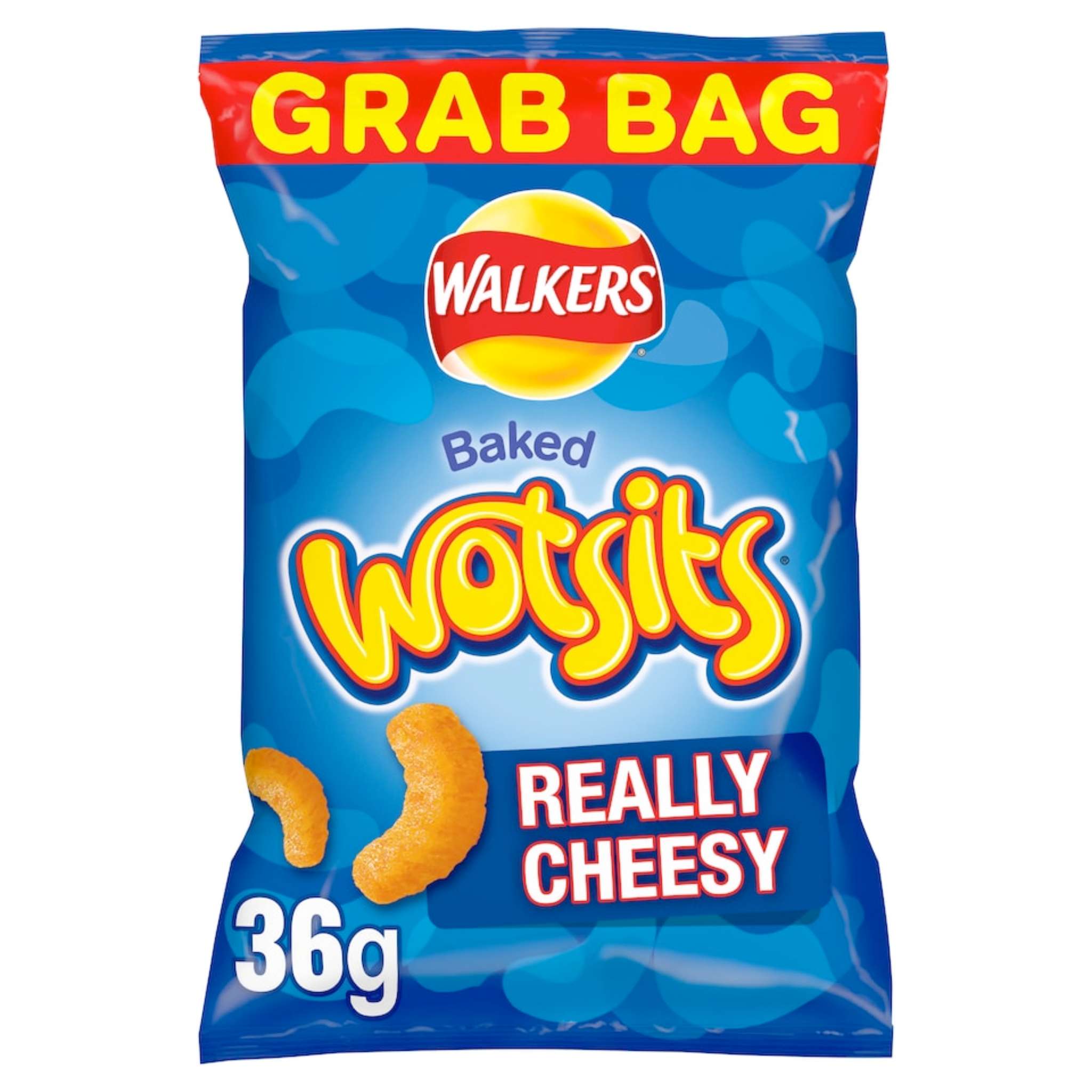 Walkers Baked Wotsits Really Cheesy corn puffs - UK snackfood - Grab Bag 36g