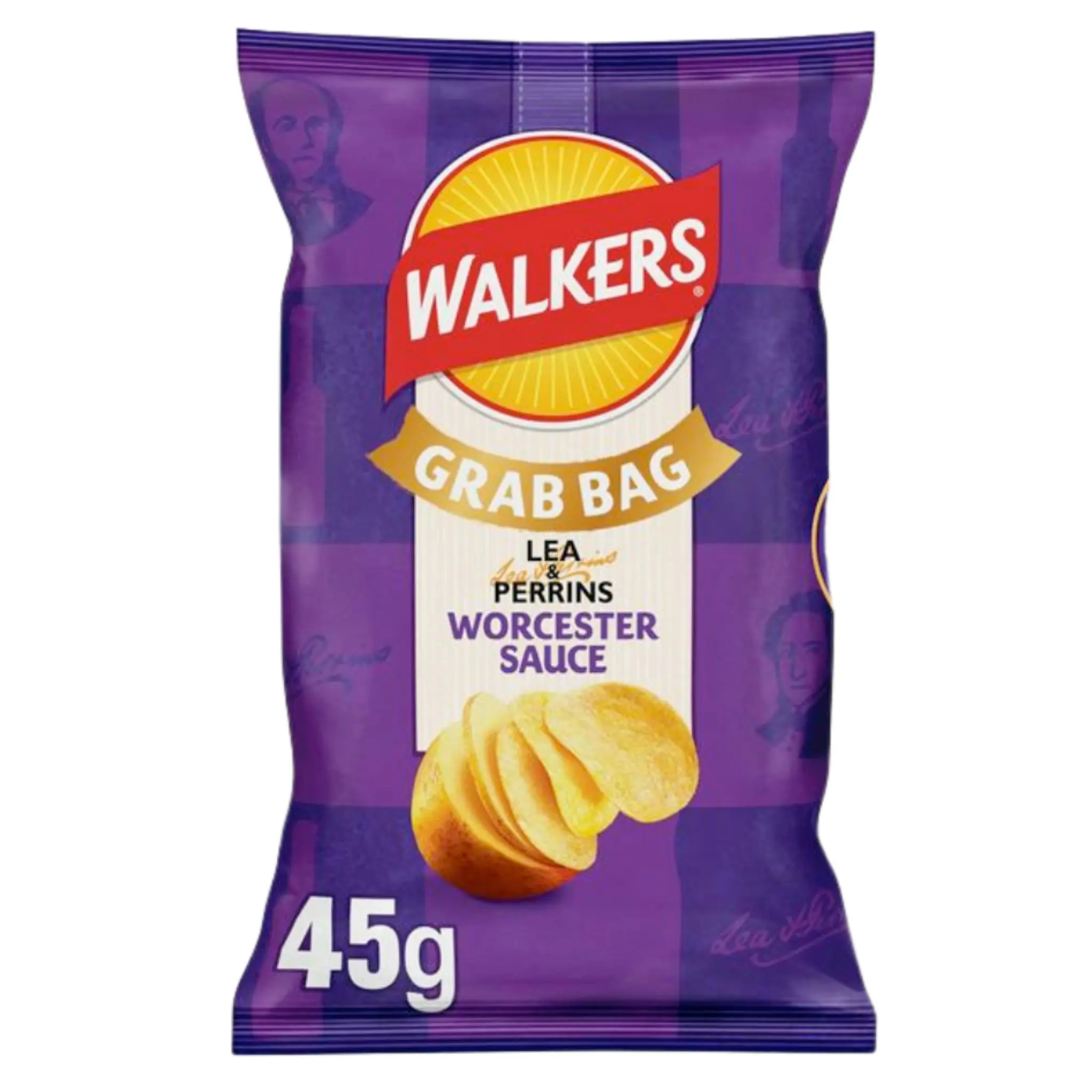 Walkers Lea & Perrins Worcester Sauce Crisps Grab Bag 45g 