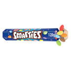 Nestle Smarties in Giant 120g tube with smarties falling out of end.
