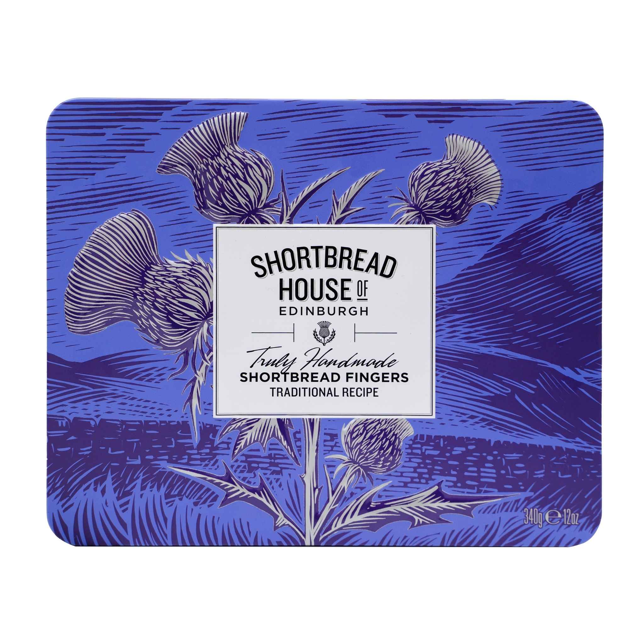 Shortbread House of Edinburgh Traditional Shortbread Fingers Tin 340g - Scottish all-butter shortbread biscuits