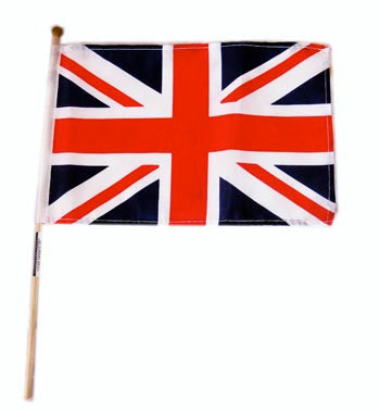British - Union Jack - Hand Waver Flag (15x23cm) (6x9&quot;)