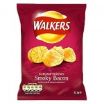 Walkers SMOKY BACON Crisps 32.5g - Best Before: 02.12.23