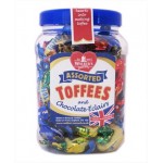 Walkers Assorted Toffees & Chocolate Eclairs - 450g JAR - Best Before: 03.04.24